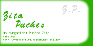 zita puches business card